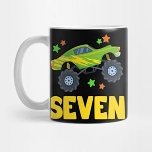 I'm 7 This Is How I Roll Monster Truck 7th Birthday GIft For Boys Toddler Kid Mug